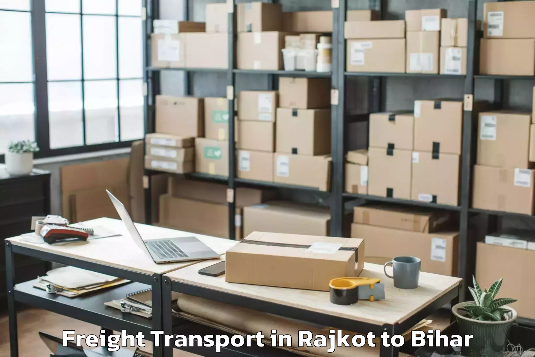 Professional Rajkot to Barauli Freight Transport